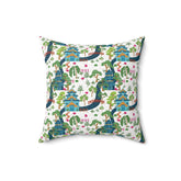Kate McEnroe New York Chinoiserie Pagoda Garden Pillow with Insert, Oriental Scenic Cushion, Asian - Inspired Throw Pillow KM13819925Throw Pillows17309563127731726252