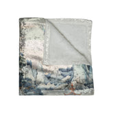 Kate McEnroe New York Chinoiserie Pagoda Landscape Floral Crushed Velvet Blanket, Country Chic Farmhouse Sofa Blanket, Grandmillenial Decor - 122281123Blankets38760621272768168612