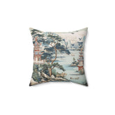 Kate McEnroe New York Chinoiserie Pagoda Landscape Floral Throw Pillow, Country Farmhouse Grandmillenial Decor, Asian Country Scene Cushion Covers - 121181023Throw Pillows33641630978359388038