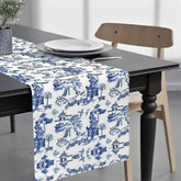 Kate McEnroe New York Chinoiserie Pagoda Landscape Table RunnerTable Runners19239983615865850417