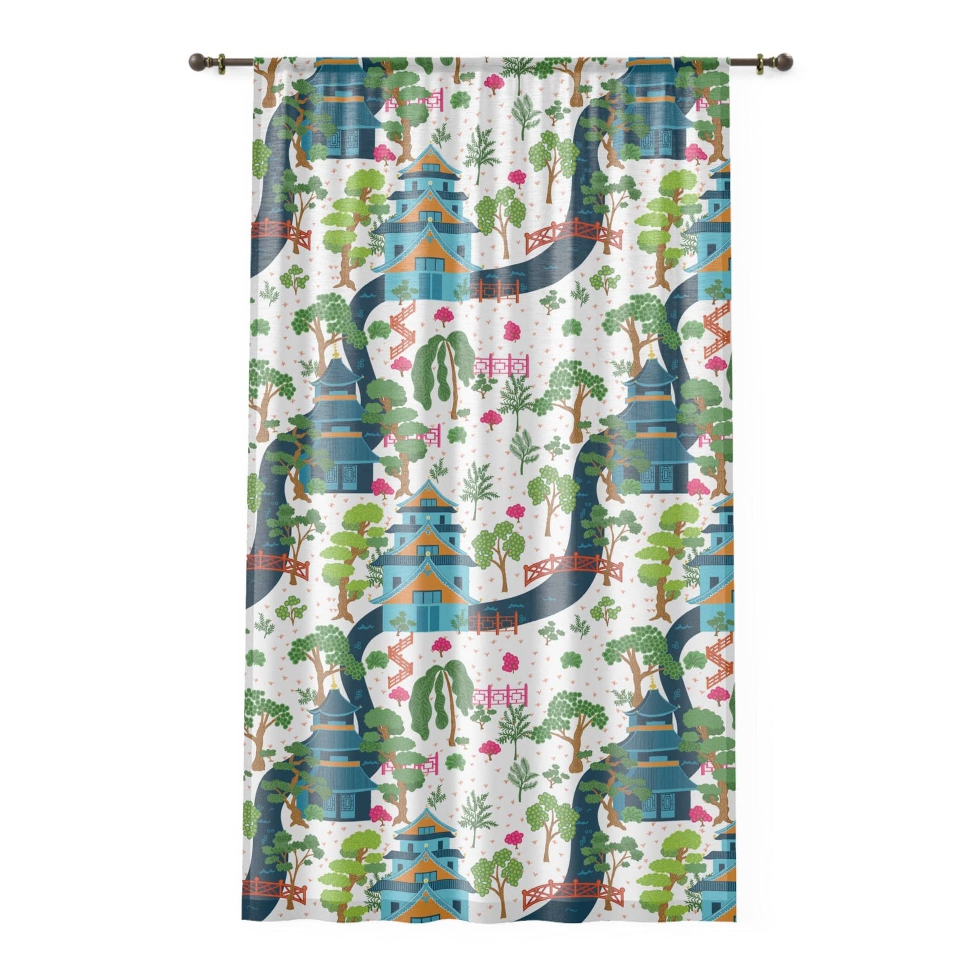 Chinoiserie Pagoda Floral Tablecloth, Country Chic, Farmhouse Table Li –  Kate McEnroe New York