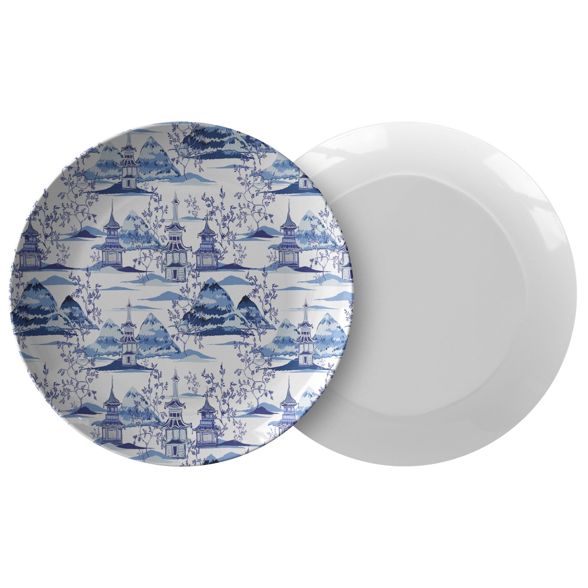 Kate McEnroe New York Chinoiserie Pagodas Dinner PlatesPlates9820SINGLE
