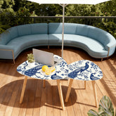 Kate McEnroe New York Chinoiserie Peacock Accent Tables, Blue and White Floral Decor, Elegant Nesting Coffee TablesNesting Tables2H0XVxzzG2