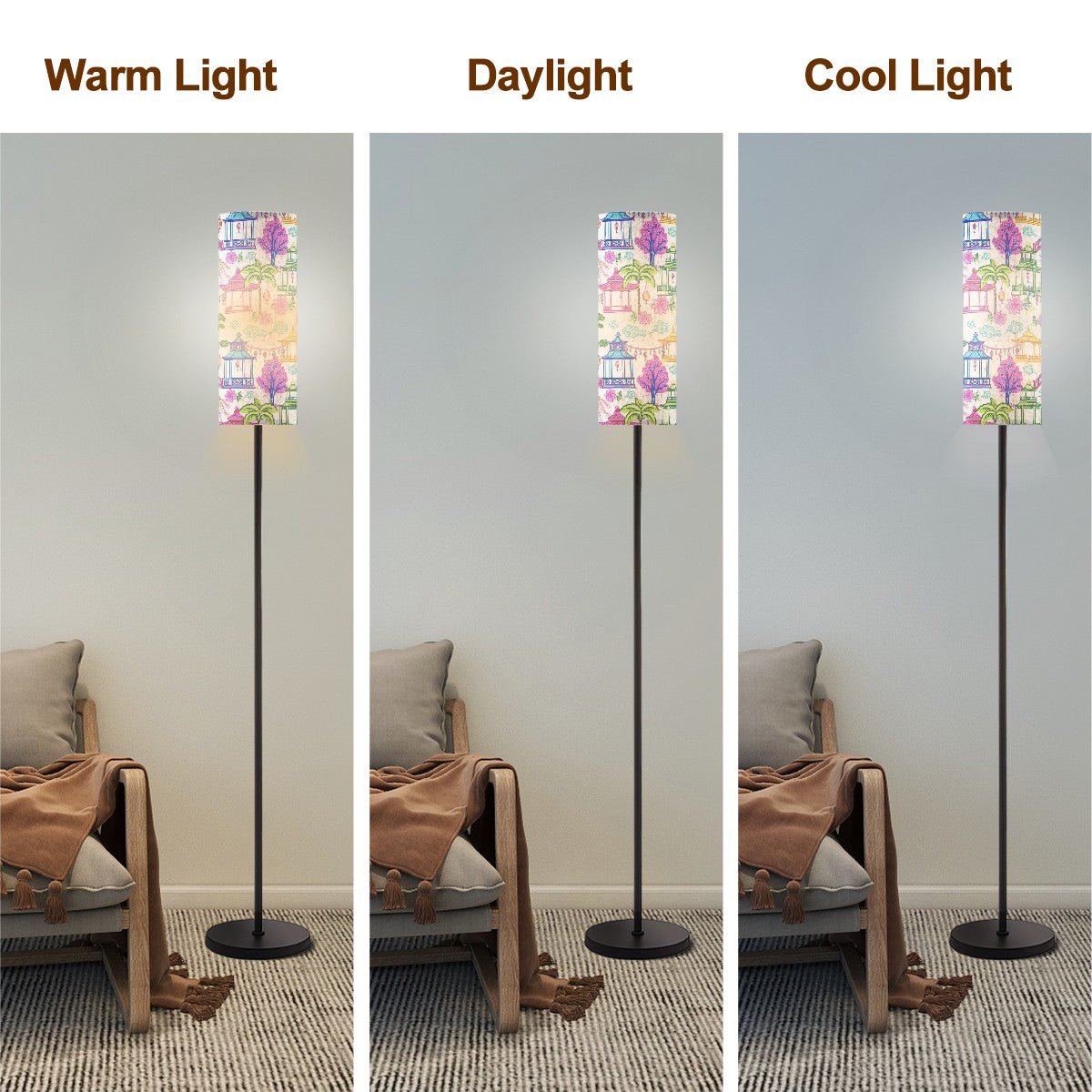 Kate McEnroe New York Chinoiserie Tall Floor Lamp, Vintage Pagoda Lantern Scene Accent LightingFloor LampsiJFvnf48vr