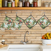 Kate McEnroe New York Chinoiserie Tranquil Floral Pagoda Garden Scene Oven Mitts and Pot Holders SetOven Mitts & Pot Holder SetH5KRTB-CWGW7N-8VIID7