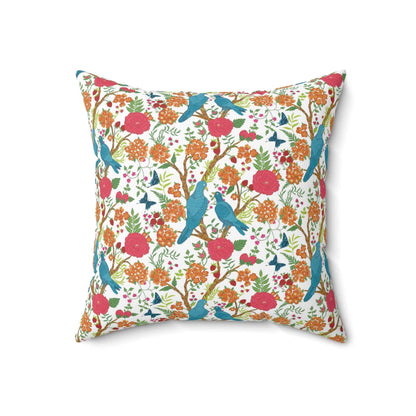 Kate McEnroe New York Chinoiserie Tropical Bird Garden Pillow with Insert, Floral Cushion, Botanical Bird Throw Pillow KM13809924Throw Pillows74992403678415024215