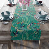 Kate McEnroe New York Chinoiserie Vintage Tropical Birds Floral Table RunnerTable Runners30129274926042936362