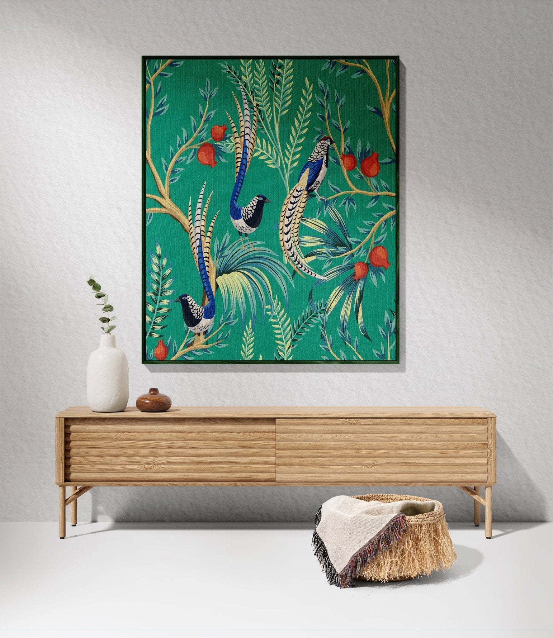 Kate McEnroe New York Chinoiserie Vintage Tropical Birds Woven BlanketBlanketsWovenBlanket_50x60 - 20221118005438870