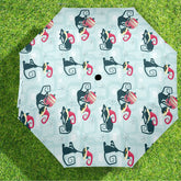 Kate McEnroe New York Christmas Retro Atomic Cat Semi - Automatic Foldable UmbrellaUmbrellasD2841171