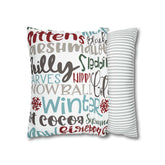 Kate McEnroe New York Christmas Throw Pillow Cover, Mittens, Mashmallows, Snowballs, Sledding, Chilly Winter Word Art Cushion Covers, Farmhouse DecorThrow Pillow Covers20686719628418103317