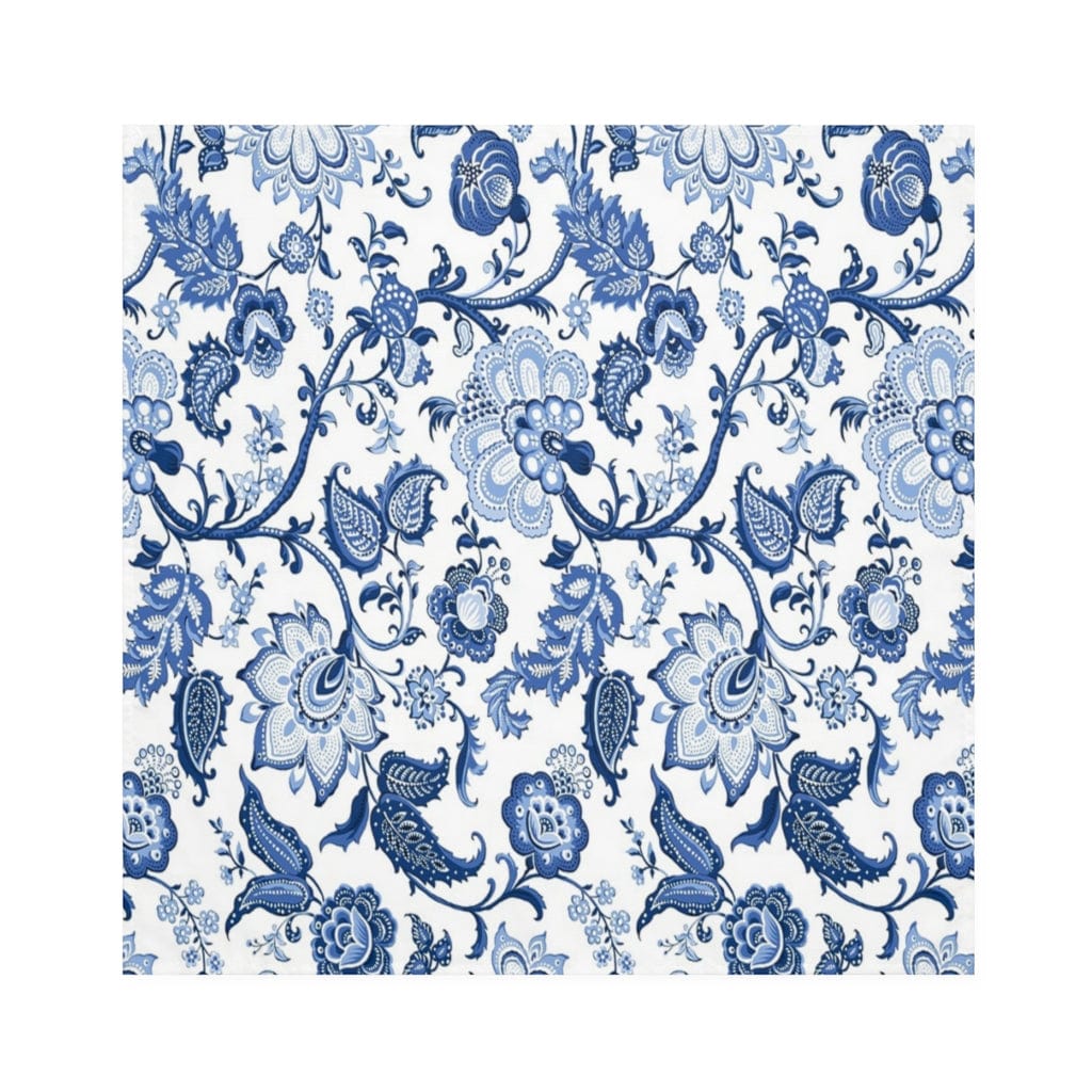 Kate McEnroe New York Cloth Napkins Set of 4  in Blue and White Floral Chinoiserie Print Table Linens 4-piece set / White / 19" × 19" 32653568711627394830