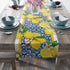 Kate McEnroe New York Cobalt Blue and Yellow Lemon & Tiles Table Runner, Cotton Twill or Polyester, Mediterranean Citrus Floral Dining Table Centerpiece, Unique GiftsTable Runners59844087701463039373