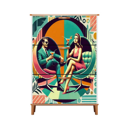 Kate McEnroe New York Cocktail Hour Mid Century Modern Shoe Cabinet, Retro Lounge Bar Storage AccentShoe Storagekn1veW4qeZ