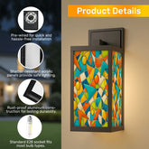 Kate McEnroe New York Colorful Geometric Abstract Stained Glass Style Wall SconceWall Sconces1VSXFBprDU