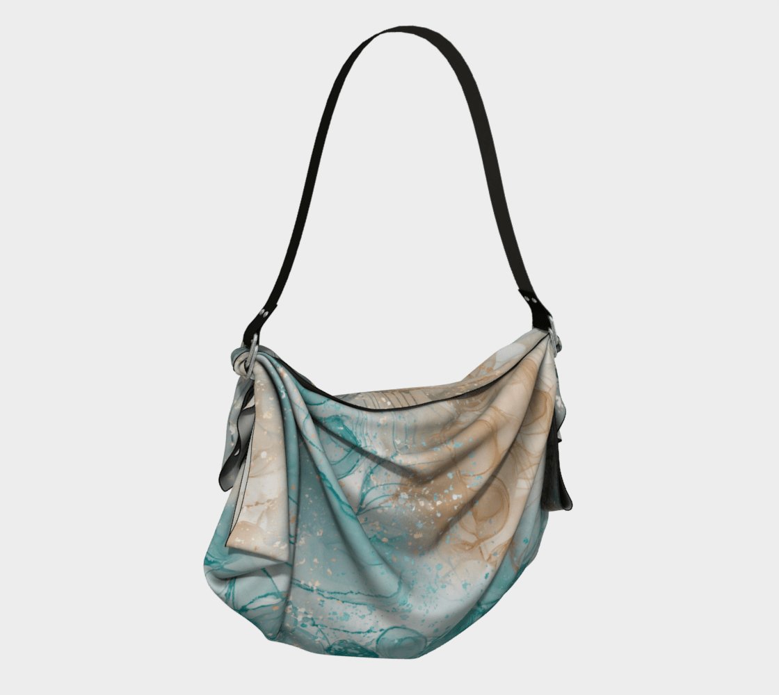 Kate McEnroe New York Coral Teal Marboheme Origami Tote BagHandbags5493981|black|regular