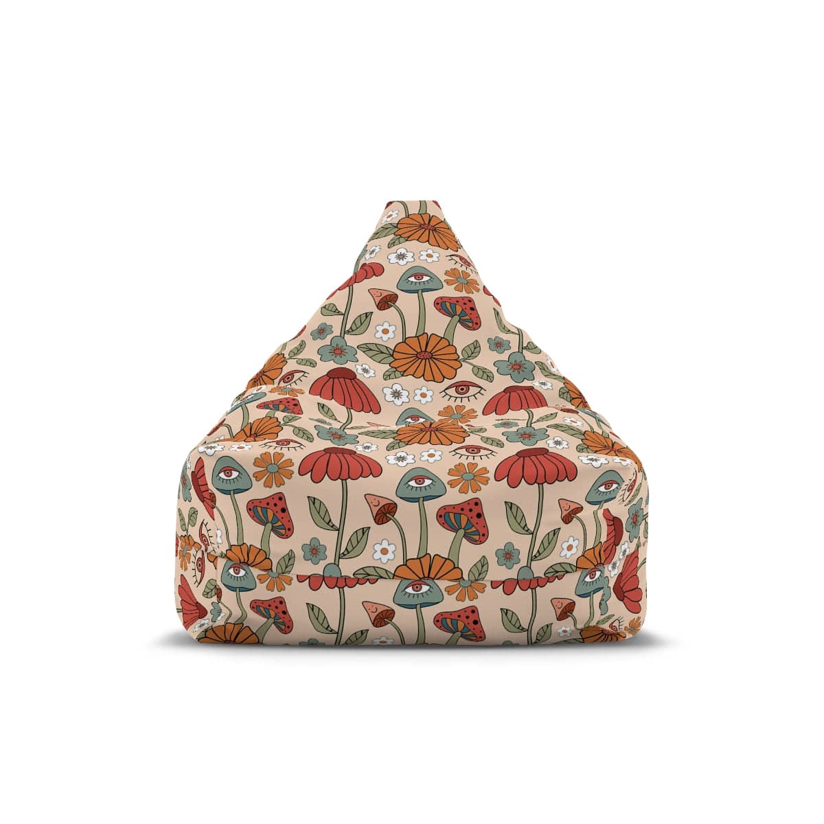 Kate McEnroe New York Cottagecore Aesthetic Retro Hippie Mushroom Bean Bag Chair Cover Bean Bag Chair Covers 27" × 30" × 25" / Without insert 25087581190401671384