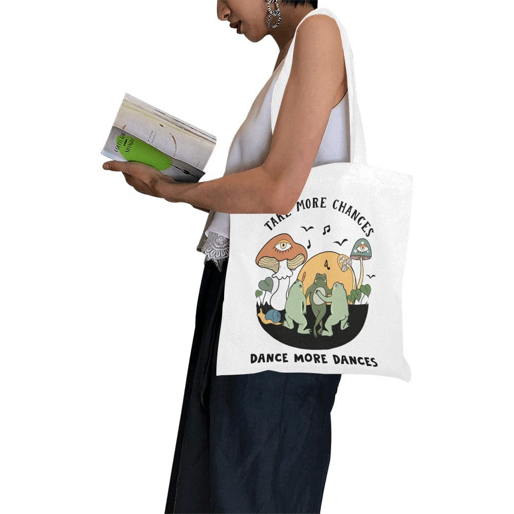interestprint Cottagecore Dancing Toads Tote bags One Size D2835284