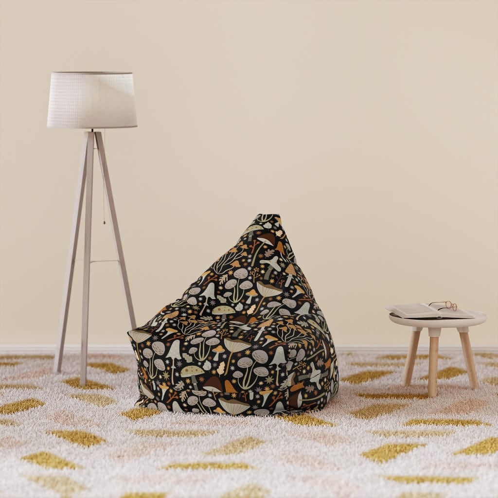Kate McEnroe New York Cottagecore Mushroom Floral Bean Bag Chair Cover Bean Bag Chair Covers