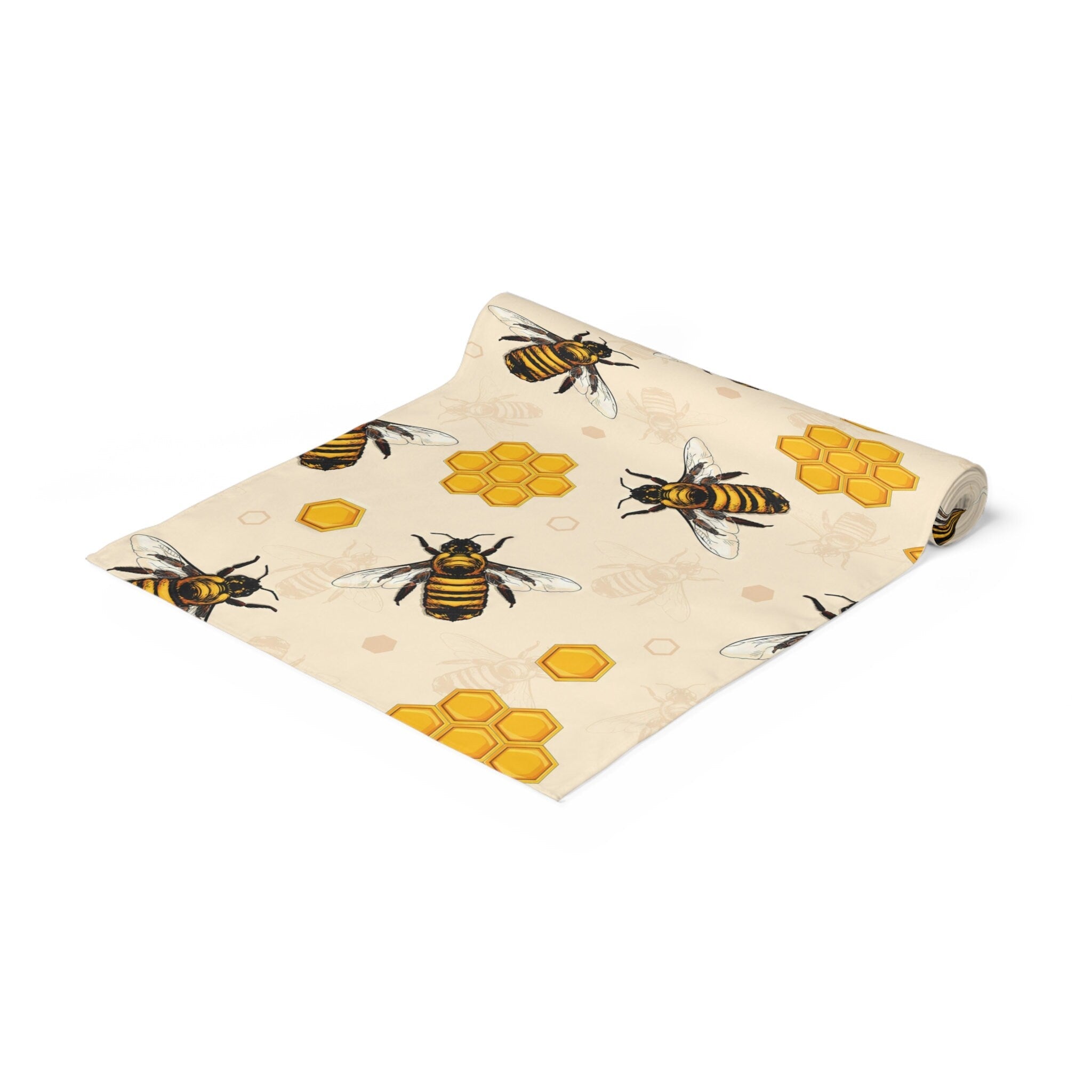 Kate McEnroe New York Country Farmhouse Honey Bee Hive Table RunnerTable Runners27366546856378167079