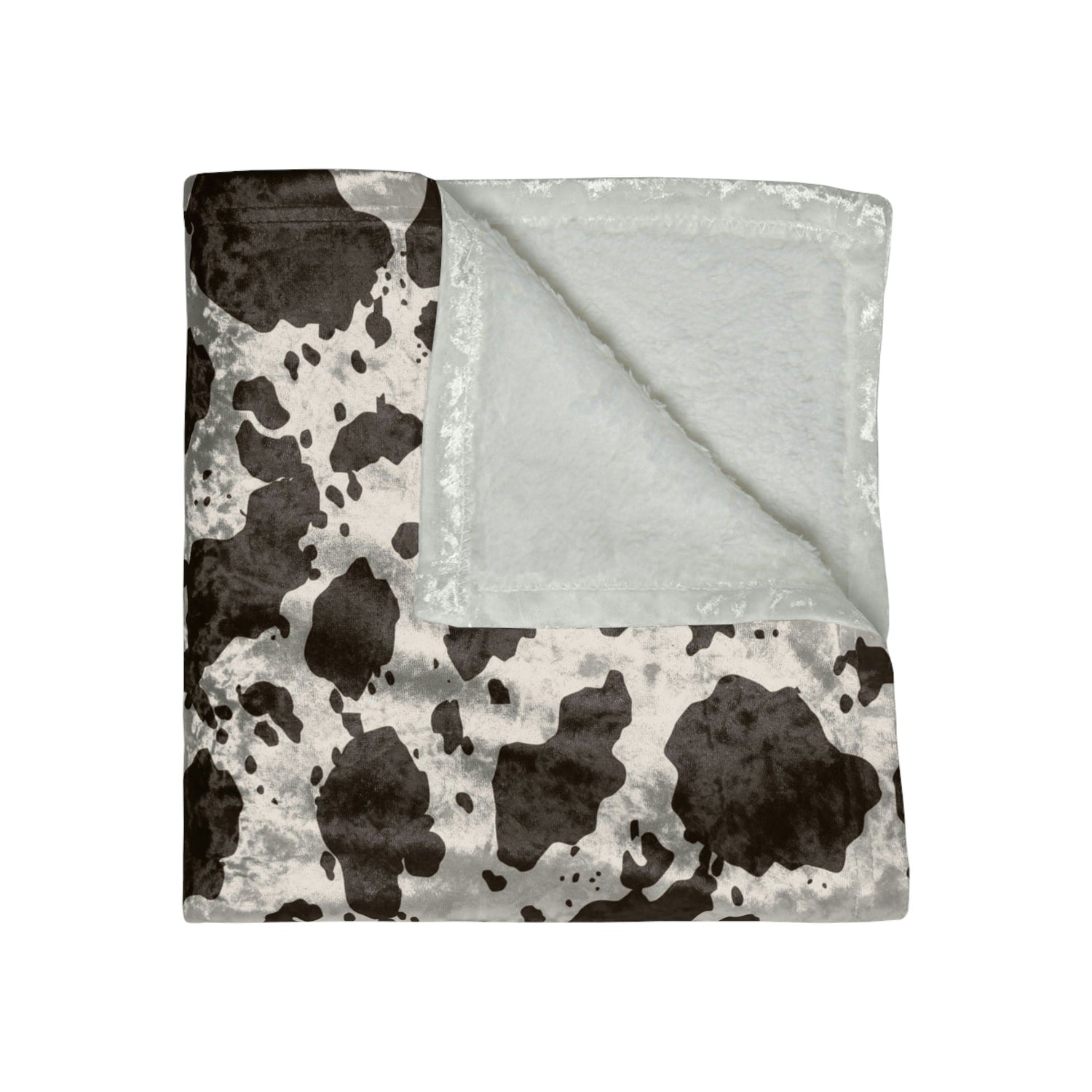 Kate McEnroe New York Cow Print Country Western Crushed Velvet BlanketBlankets32337429355127507128