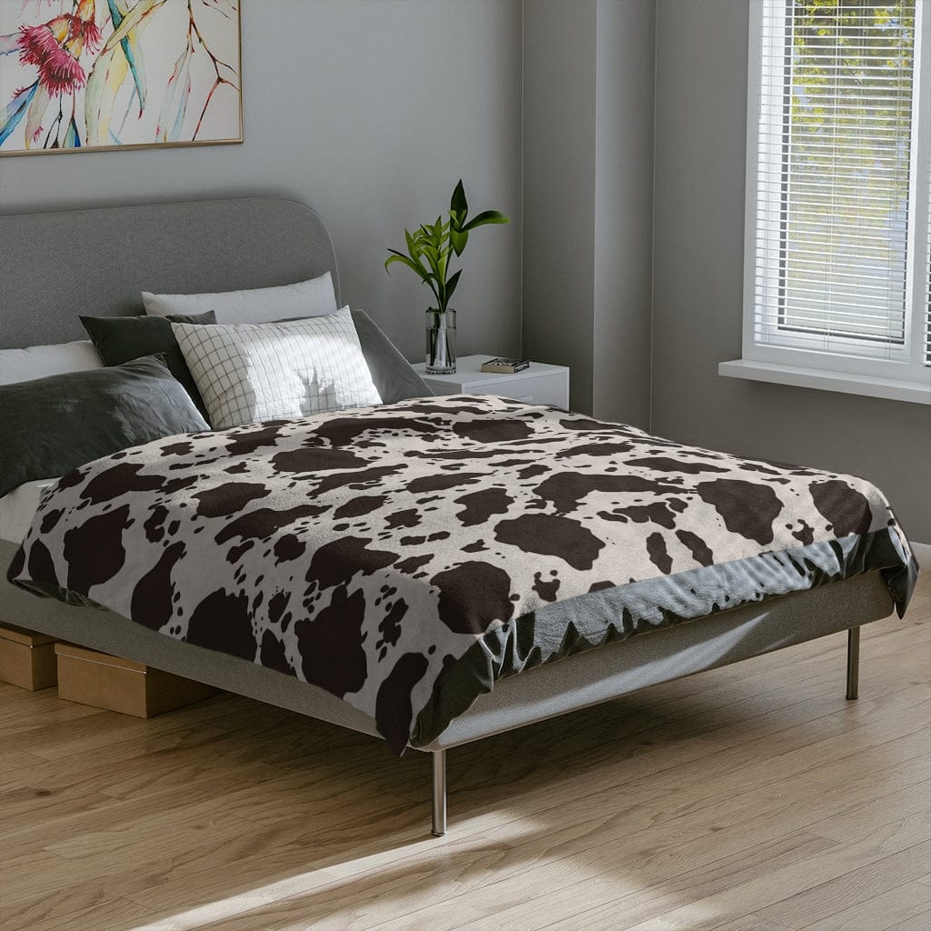 Kate McEnroe New York Cowhide Country Western Velveteen Minky BlanketBlankets21589899377906132493