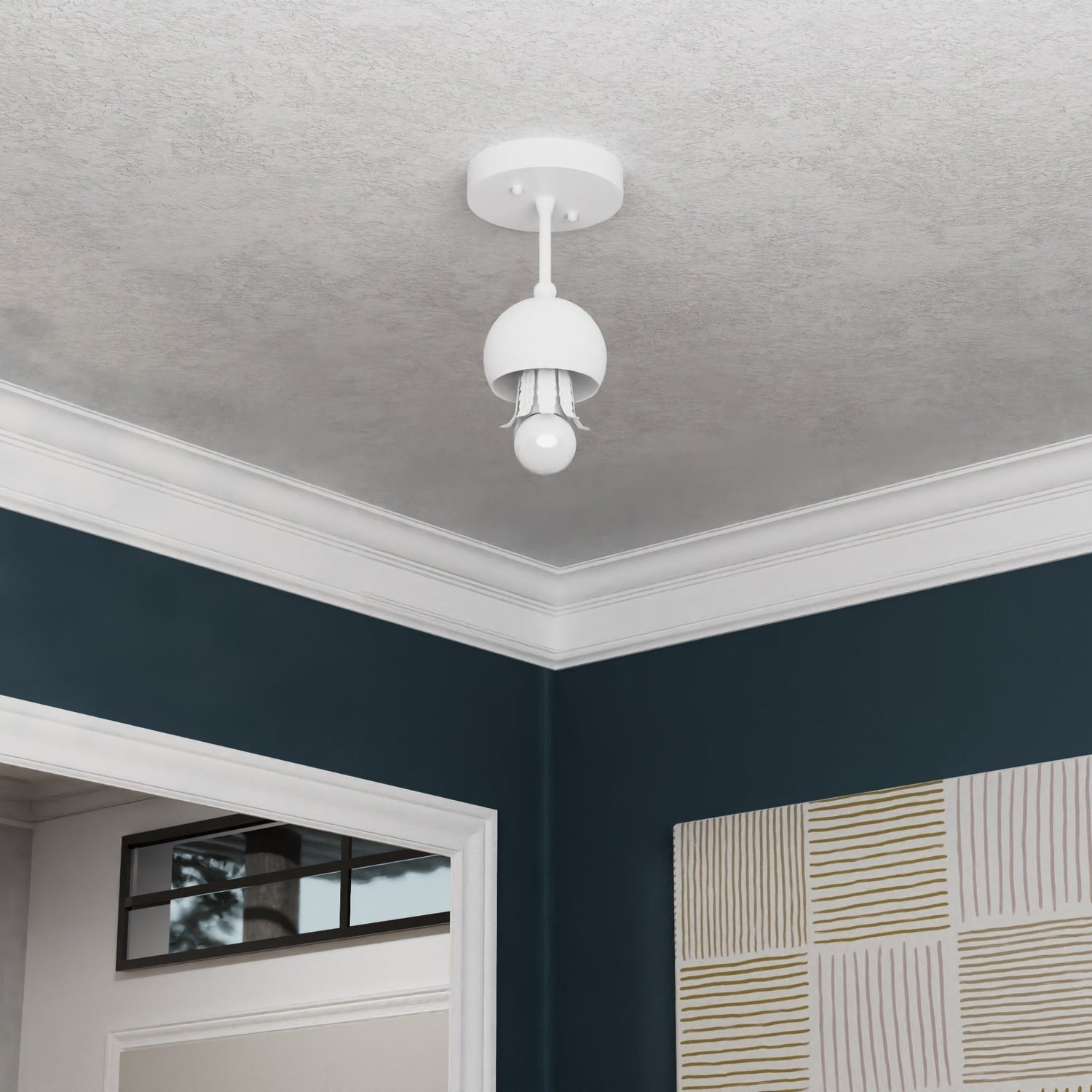 Kate McEnroe New York Cresson - Single Light Semi Flush FixtureSemi Flushsku - 31497576579129