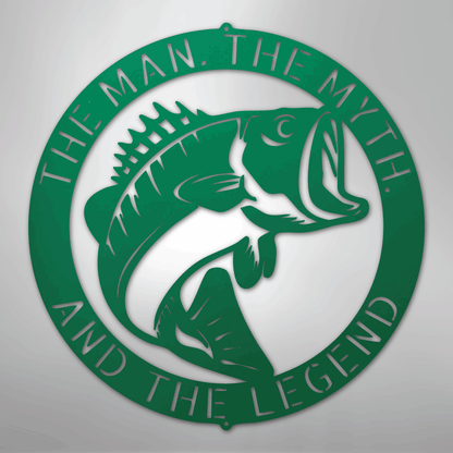 Kate McEnroe New York Custom Bass Fishing Monogram Steel Sign, &
