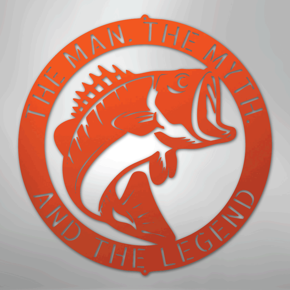 Kate McEnroe New York Custom Bass Fishing Monogram Steel Sign, &