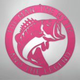 Kate McEnroe New York Custom Bass Fishing Monogram Steel Sign, &