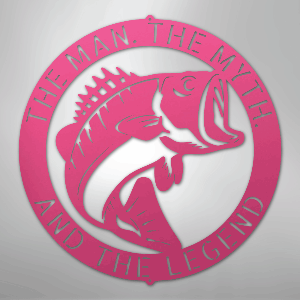 Kate McEnroe New York Custom Bass Fishing Monogram Steel Sign, &