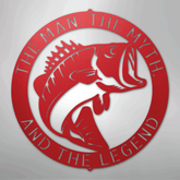 Kate McEnroe New York Custom Bass Fishing Monogram Steel Sign, &