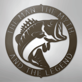 Kate McEnroe New York Custom Bass Fishing Monogram Steel Sign, &