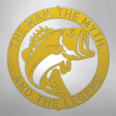 Kate McEnroe New York Custom Bass Fishing Monogram Steel Sign, &