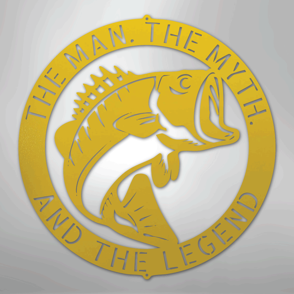 Kate McEnroe New York Custom Bass Fishing Monogram Steel Sign, &