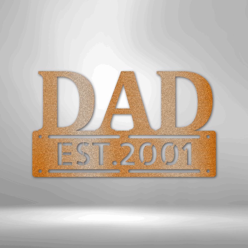 Kate McEnroe New York Custom Dad Metal Wall Art, Personalized Father&