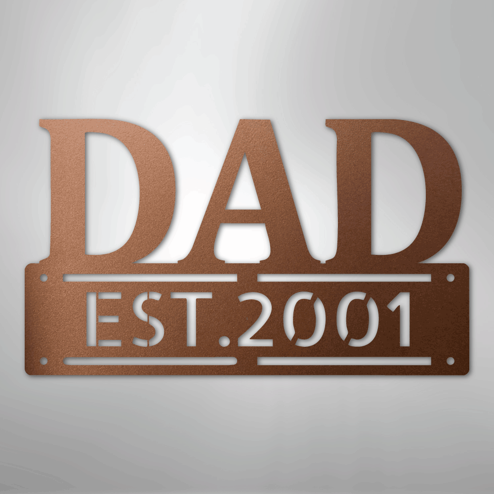 Kate McEnroe New York Custom Dad Metal Wall Art, Personalized Father&
