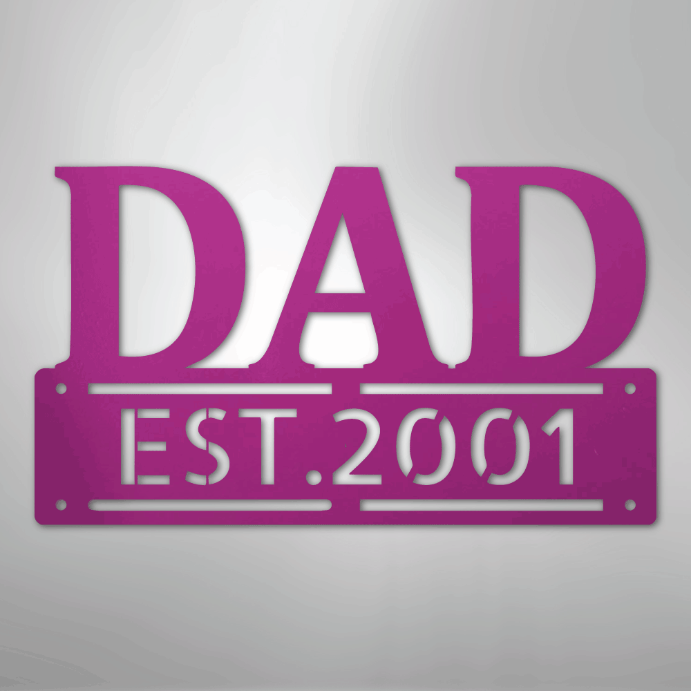 Kate McEnroe New York Custom Dad Metal Wall Art, Personalized Father&