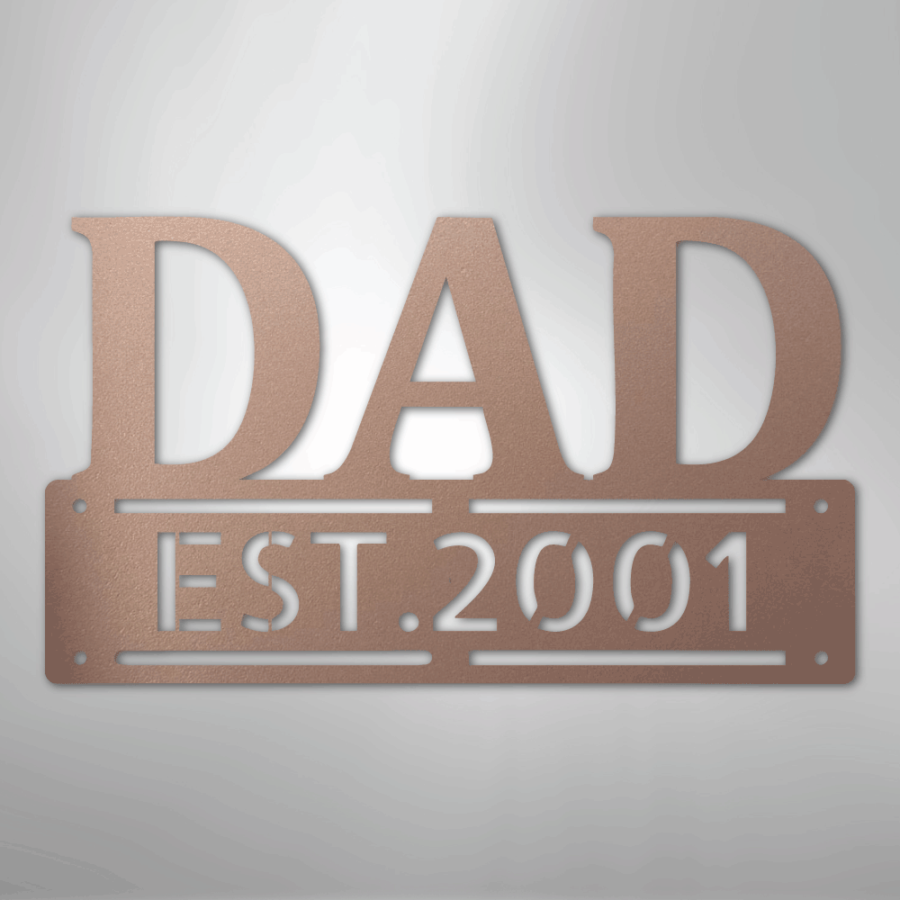 Kate McEnroe New York Custom Dad Metal Wall Art, Personalized Father&