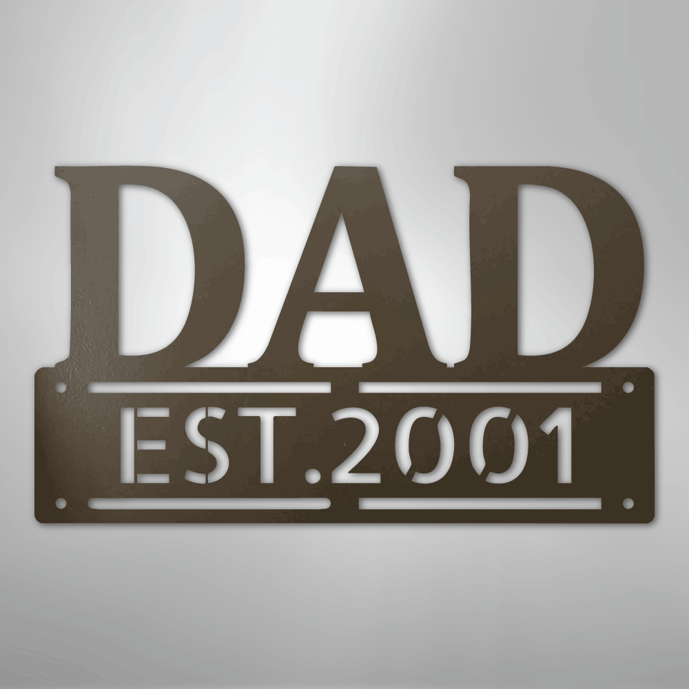 Kate McEnroe New York Custom Dad Metal Wall Art, Personalized Father&