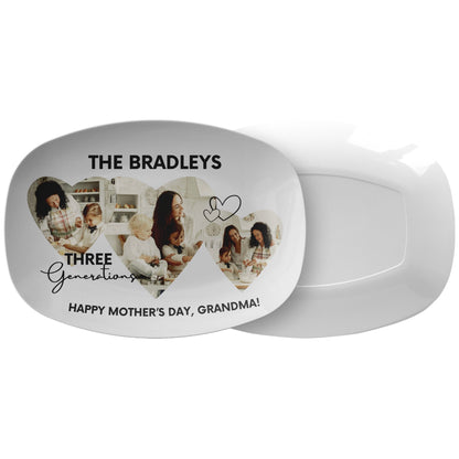 Kate McEnroe New York Custom Family Generations Serving Platter, Personalized Mother&
