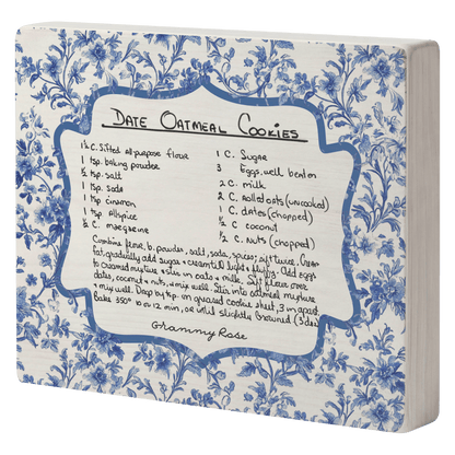 Kate McEnroe New York Custom Handwritten Recipe Wood Sign, Personalized Family Heirloom Keepsake Wall DecorWood Box Wall ArtCRH-WBWA-6X8