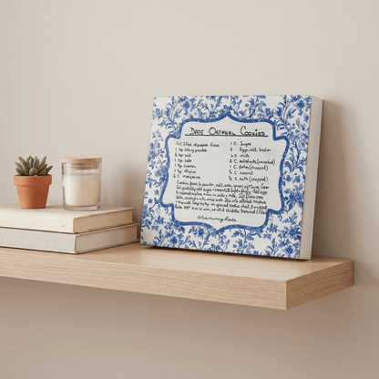 Kate McEnroe New York Custom Handwritten Recipe Wood Sign, Personalized Family Heirloom Keepsake Wall DecorWood Box Wall ArtCRH-WBWA-6X8