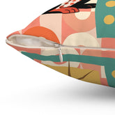 Kate McEnroe New York Dachshund Retro TV Throw Pillow, Mid Century Modern Atomic Dog Starburst AccentThrow Pillows74597257409418051133