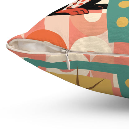 Kate McEnroe New York Dachshund Retro TV Throw Pillow, Mid Century Modern Atomic Dog Starburst AccentThrow Pillows74597257409418051133