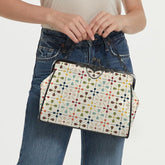 Kate McEnroe New York Danish Modern Floral Scandinavian Mid Century Kiss Lock HandbagCrossbody BagsD3429244
