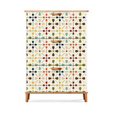 Kate McEnroe New York Danish Scandi Floral Shoe Storage, Mid Century Modern Cabinet, Retro Entryway OrganizerShoe Storagen0WRm1ailf