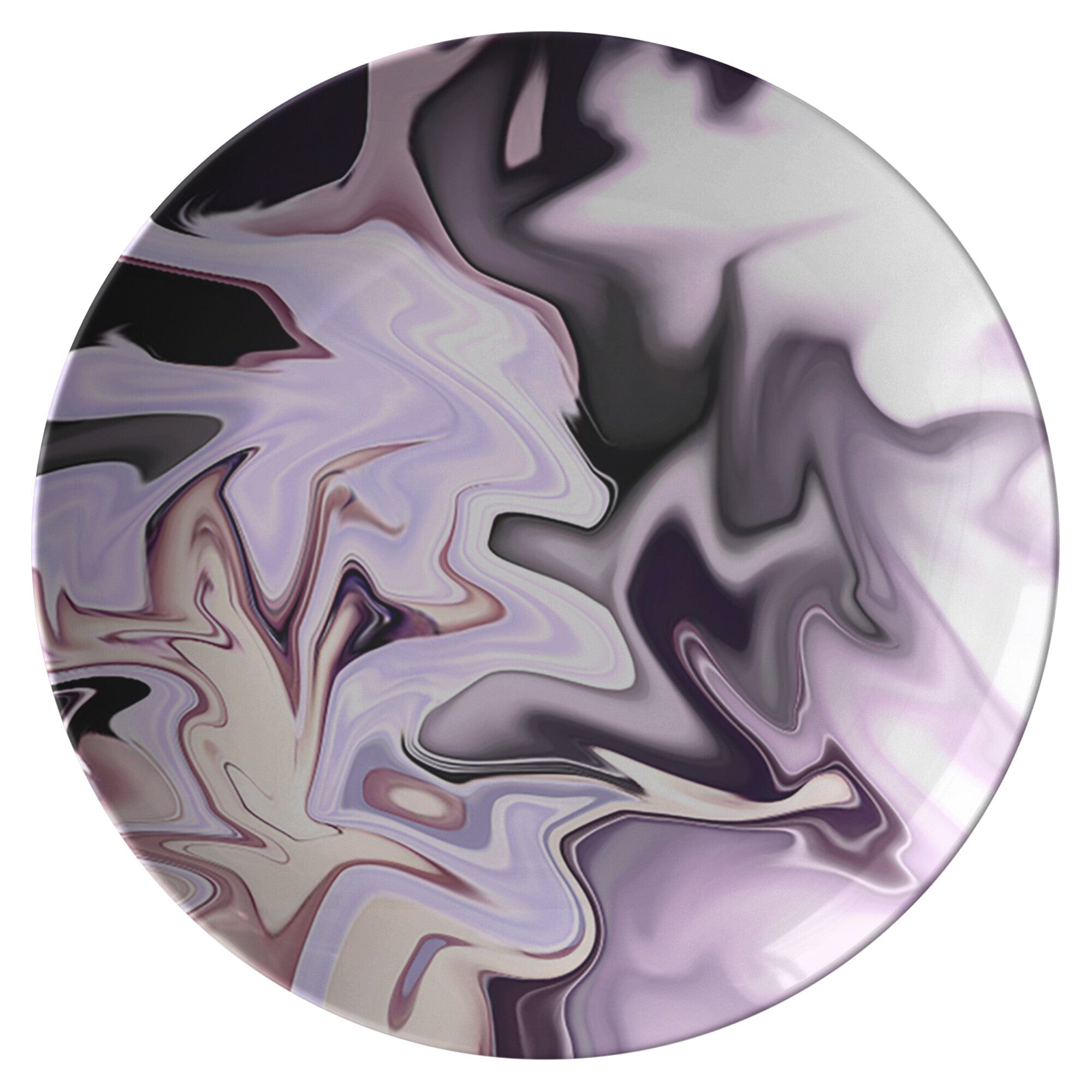 Kate McEnroe New York Dinner Plate in Abstract Liquid Lavender Marble Print Plates