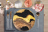 Kate McEnroe New York Dinner Plate in Black and Gold Abstract Liquid Marble PrintPlates9820SINGLE