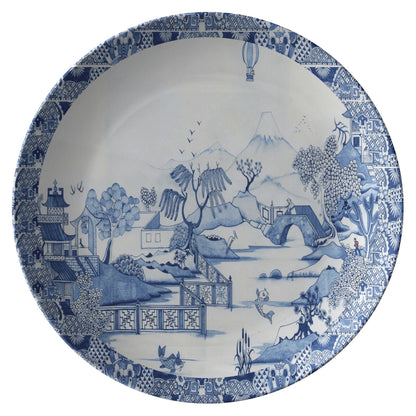 Kate McEnroe New York Dinner Plate in Blue Willow Chinoiserie Plates