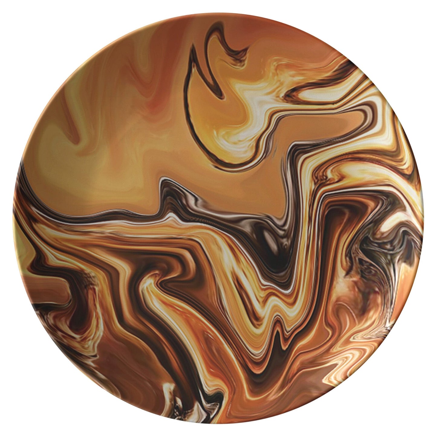 Kate McEnroe New York Dinner Plate in Exotic Liquid Gold Marble Print Plates